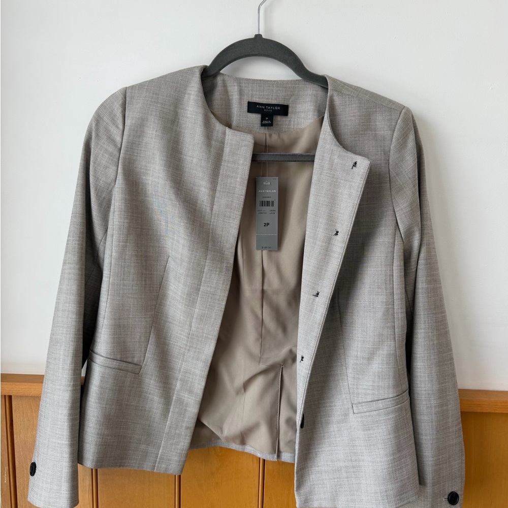 Ann Taylor Light Gray Women's Blazer
